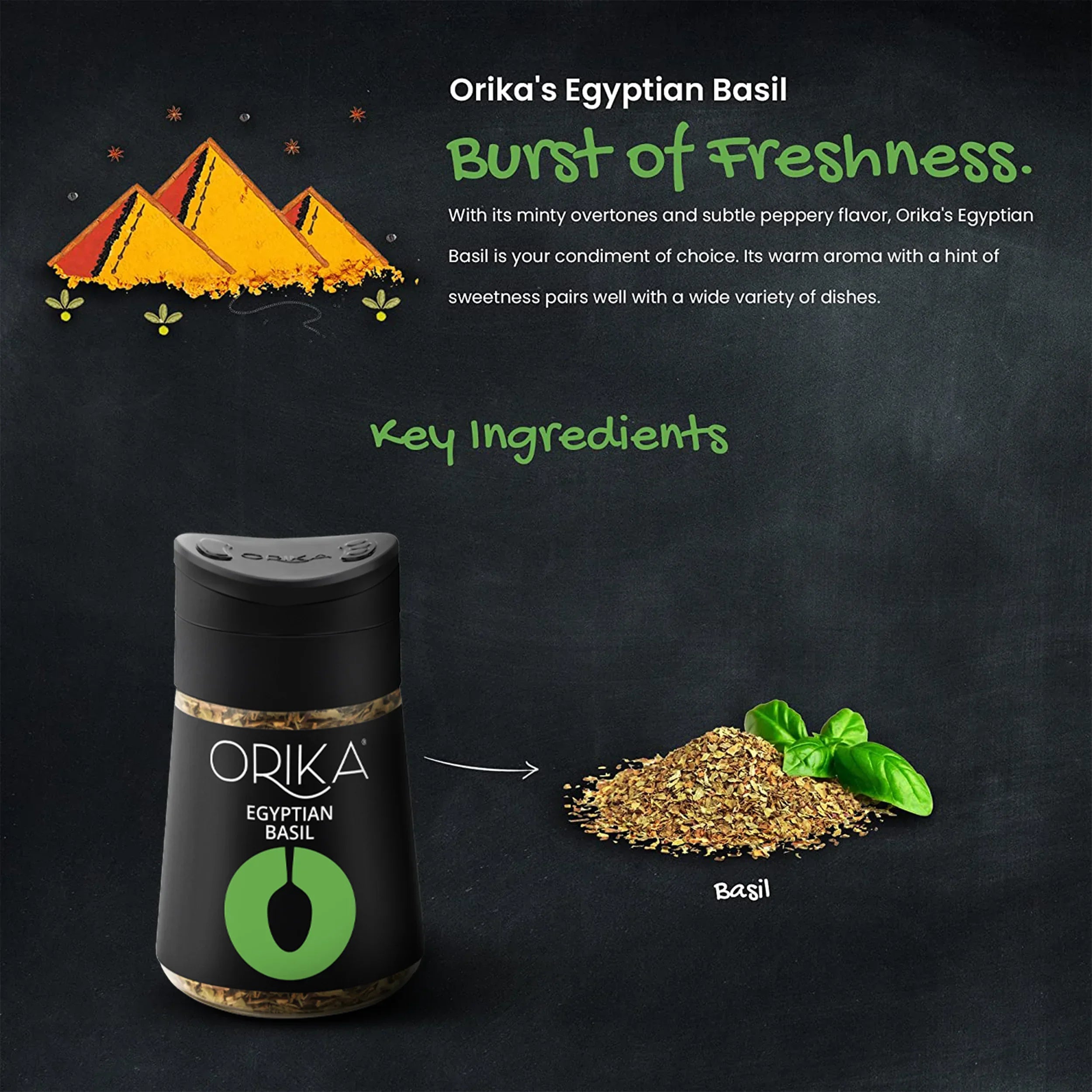 Orika Multipurpose Seasoning Combo (Italian Seasoning + Himalayan Parsley + All Purpose Mexican Seasoning + Egyptian Basil + Turkish Thyme) - Orika Spices India